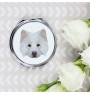 Chien finnois de Laponie, Suomenlapinkoira - miroir avec une image et un motif géométrique de la marque Art-Dog