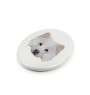 Finnish Lapphund, Finnish Lapponian Dog - a plate with a geometric design and the brand name Art-Dog