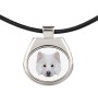 Chien finnois de Laponie, Suomenlapinkoira - collier avec une photo et un motif géométrique de la marque Art-Dog