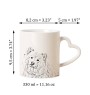 Finnish Lapphund, Finnish Lapponian Dog - cup with a dog, adorable cup with a heart-shaped handle, universal gift from the Art-Dog brand
