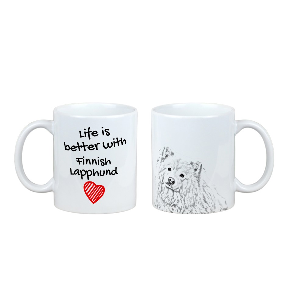 Finnish Lapphund, Finnish Lapponian Dog - cup with a dog, cup with a photo, personalized gift from the Art-Dog brand