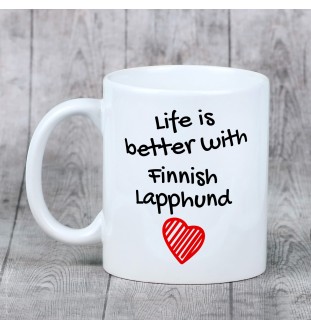 Finnish Lapphund, Finnish Lapponian Dog - cup with a dog, cup with a photo, personalized gift from the Art-Dog brand