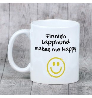 Finnish Lapphund, Finnish Lapponian Dog - cup with a dog, cheerful cup for a dog lover, personalized gift from the Art-Dog brand