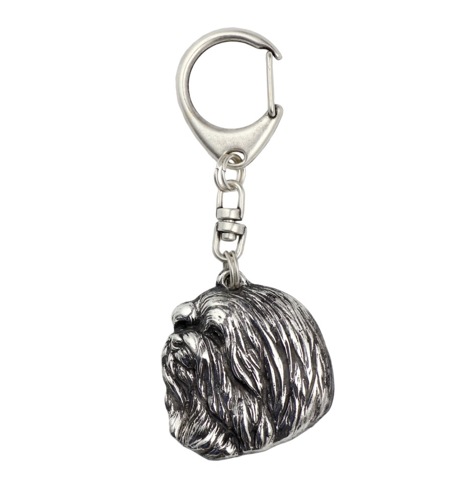 Bichon havanais - Porte-clés argenté avec chien, décoration de sac à main, pendentif de sac à dos par la marque Art-Dog