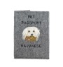 Havanese, Havanese Cuban Bichon, Bichón Havanés - Dog passport case, document case, gift for the traveller from the Art-Dog brand