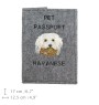Havanese, Havanese Cuban Bichon, Bichón Havanés - Dog passport case, document case, gift for the traveller from the Art-Dog brand