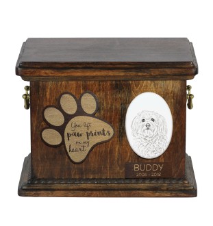 Havanese, Havanese Cuban Bichon, Bichón Havanés - urn for dog ashes, personalized urn with a photo, dog photo urn by Art-Dog