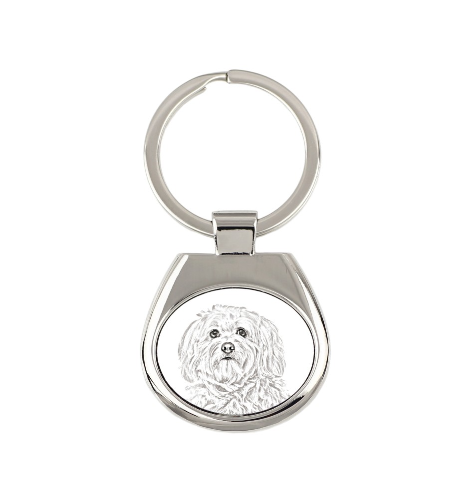 Bichon havanais - porte-clés avec chien, porte-clés imprimé, breloque personnalisée de la marque Art-Dog