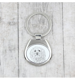 Bichon havanais - porte-clés avec chien, porte-clés imprimé, breloque personnalisée de la marque Art-Dog