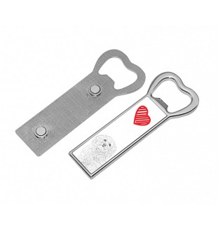 Havanese, Havanese Cuban Bichon, Bichón Havanés - bottle opener with a dog, personalized fridge opener, unique gift for a man by Art-Dog brand