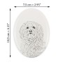Havaneser, Bichon Havanais, Bichón Habanero - Gedenktafel mit einem Foto eines Hundes, Grabplatte mit Druck, personalisierte ovale Platte der Marke Art-Dog