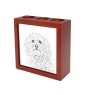 Havanese, Havanese Cuban Bichon, Bichón Havanés - pen holder with a dog, desk organizer with a print, personalized desk decoration from the Art-Dog brand.