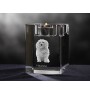 Havaneser, Bichon Havanais, Bichón Habanero - Kerzenhalter mit Hundefoto, Teelichthalter aus Kristall, personalisiertes Geschenk der Marke Art-Dog