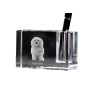 Bichon havanais - Porte-stylos, organiseur en cristal avec photo de chien, décoration de bureau unique par la marque Art-Dog
