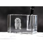 Havaneser, Bichon Havanais, Bichón Habanero - Stifthalter, Kristallorganizer mit Hundefoto, einzigartige Schreibtischdekoration der Marke Art-Dog