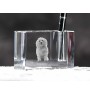 Bichon havanais - Porte-stylos, organiseur en cristal avec photo de chien, décoration de bureau unique par la marque Art-Dog