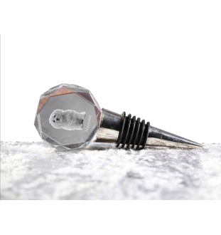 Havanese, Havanese Cuban Bichon, Bichón Havanés - Bottle stopper, crystal wine stopper with photo, personalised gift for bartender by Art-Dog brand