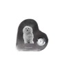 Havanese, Havanese Cuban Bichon, Bichón Havanés - crystal clock with a dog picture, heart-shaped shelf clock, personalized standing clock by Art-Dog brand