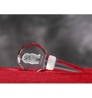 Havanese, Havanese Cuban Bichon, Bichón Havanés - Crystal bottle stopper, unique wine stopper with photo, personalised gift for sommelier by Art-Dog brand
