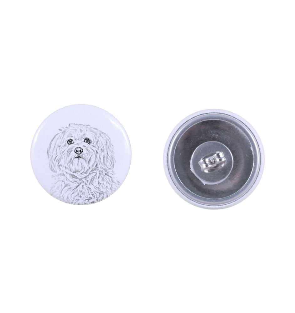 Bichon havanais - boucles d'oreilles uniques avec un chien, votre animal de compagnie sur un porte-clés, marque propre Art-Dog