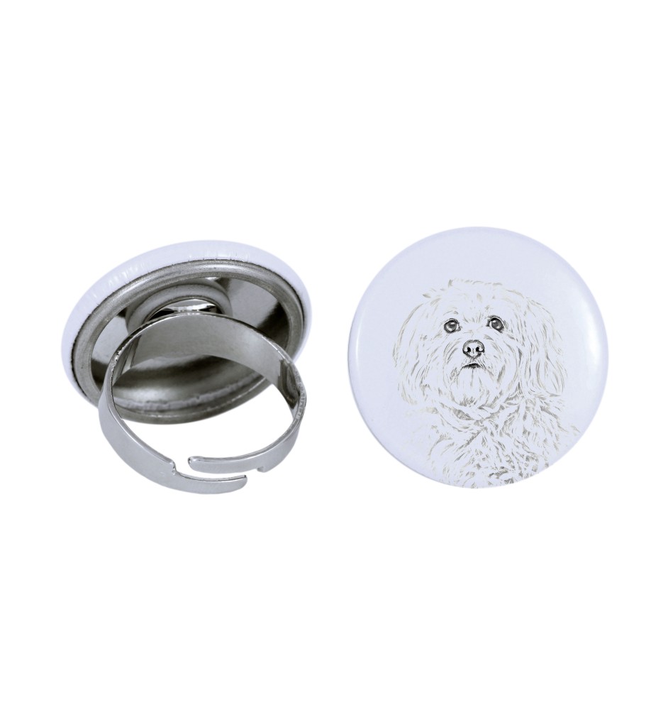 Havanese, Havanese Cuban Bichon, Bichón Havanés - women's jewelry with a dog portrait, handmade product, possibility to add your own photo, Art-Dog brand
