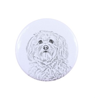 Havaneser, Bichon Havanais, Bichón Habanero - Anstecknadel mit Ihrem Hund, fügen Sie Ihr eigenes Foto hinzu, Marke Art-Dog
