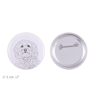 Havaneser, Bichon Havanais, Bichón Habanero - Anstecknadel mit Ihrem Hund, fügen Sie Ihr eigenes Foto hinzu, Marke Art-Dog