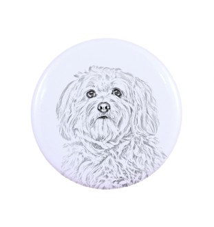 Havaneser, Bichon Havanais, Bichón Habanero - Anstecknadel mit Ihrem Hund, fügen Sie Ihr eigenes Foto hinzu, Marke Art-Dog