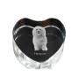 Havanese, Havanese Cuban Bichon, Bichón Havanés - a photo of a dog in crystal, crystal heart, unique photo frame from the Art-Dog brand