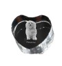 Havanese, Havanese Cuban Bichon, Bichón Havanés - a photo of a dog in crystal, crystal heart, unique photo frame from the Art-Dog brand