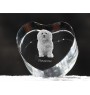 Havanese, Havanese Cuban Bichon, Bichón Havanés - a photo of a dog in crystal, crystal heart, unique photo frame from the Art-Dog brand