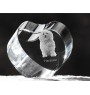 Havanese, Havanese Cuban Bichon, Bichón Havanés - a photo of a dog in crystal, crystal heart, unique photo frame from the Art-Dog brand
