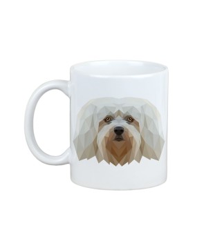 Bichon havanais - tasse avec une photo et un motif de chien géométrique Art-Dog