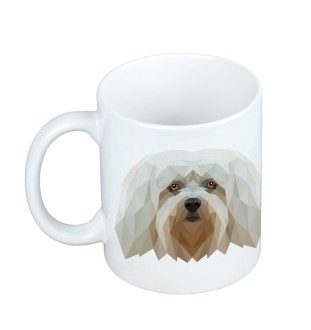 Havaneser, Bichon Havanais, Bichón Habanero - Becher mit einem Bild und dem Schriftzug geometrischer Hund Art-Dog