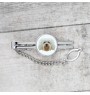Havanese, Havanese Cuban Bichon, Bichón Havanés - geometric tie clip with a picture and inscription from Art-Dog