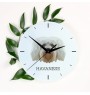 Bichon havanais - horloge murale géométrique avec photo et logo de la marque Art-Dog