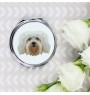 Havanese, Havanese Cuban Bichon, Bichón Havanés - mirror with a geometric design and the brand name Art-Dog
