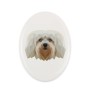 Havanese, Havanese Cuban Bichon, Bichón Havanés - a plate with a geometric design and the brand name Art-Dog