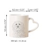 Havanese, Havanese Cuban Bichon, Bichón Havanés - cup with a dog, adorable cup with a heart-shaped handle, universal gift from the Art-Dog brand