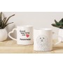 Havanese, Havanese Cuban Bichon, Bichón Havanés - cup with a dog, adorable cup with a heart-shaped handle, universal gift from the Art-Dog brand