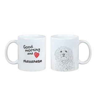Havanese, Havanese Cuban Bichon, Bichón Havanés - cup with a dog, cup with a photo, personalized gift from the Art-Dog brand