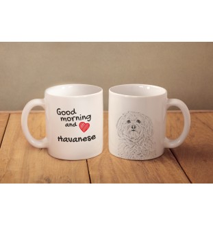 Havanese, Havanese Cuban Bichon, Bichón Havanés - cup with a dog, cup with a photo, personalized gift from the Art-Dog brand
