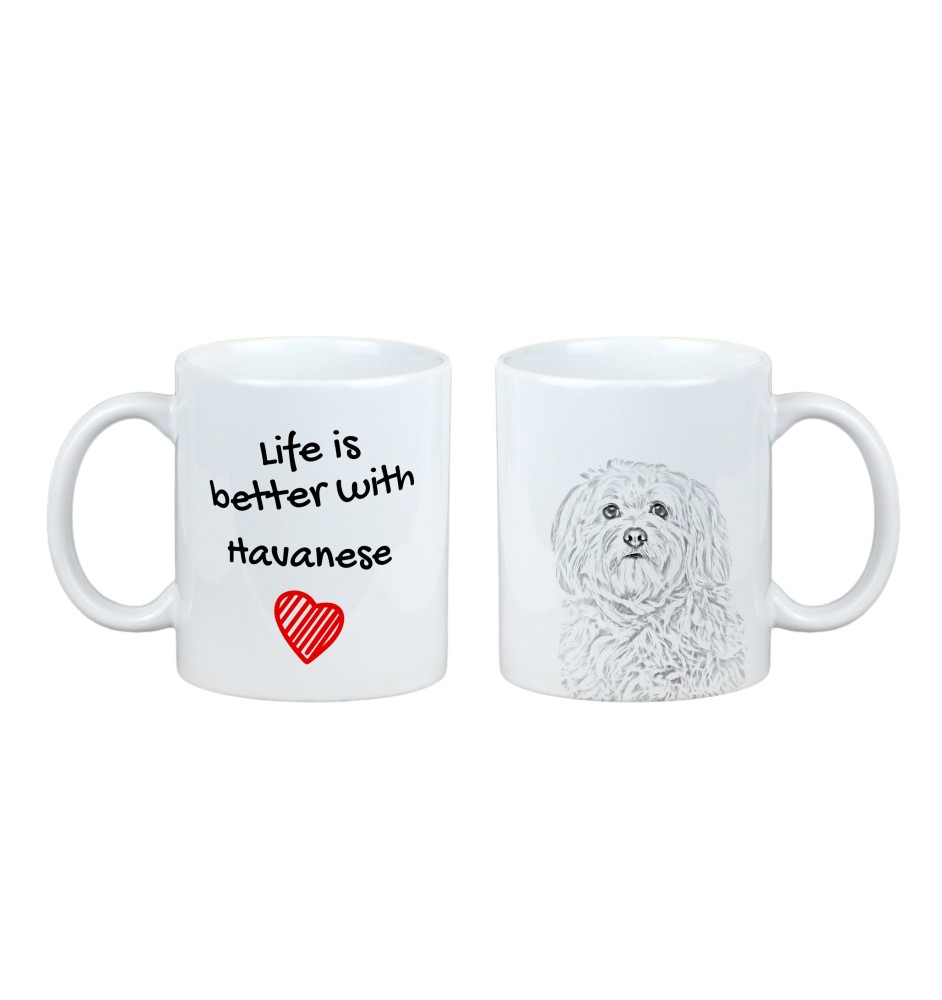 Havaneser, Bichon Havanais, Bichón Habanero - Tasse mit Hund, Tasse mit Bild, personalisiertes Geschenk der Marke Art-Dog