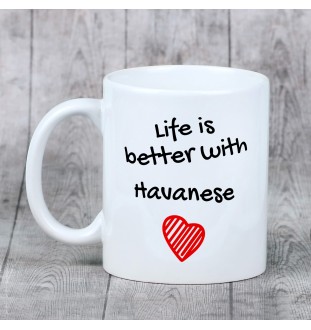 Hawańczyk kubek z psem life is better Art-Dog