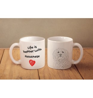 Hawańczyk kubek z psem life is better Art-Dog