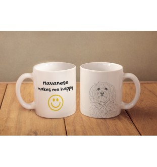 Havaneser, Bichon Havanais, Bichón Habanero - Tasse mit Hund, fröhliche Tasse für Hundeliebhaber, personalisiertes Geschenk der Marke Art-Dog