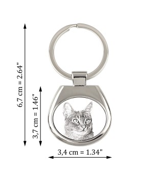 Abessinier - Schlüsselanhänger mit Katze, Anhänger mit Aufdruck, personalisierter Anhänger der Marke Art-Dog