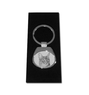 Abyssinian - keychain with a cat, keychain with a print, personalized pendant from the Art-Dog brand