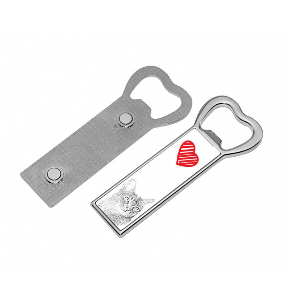 Abyssin - ouvre-bouteille avec un chat, ouvre-bouteille personnalisé pour le réfrigérateur, cadeau unique pour homme de la marque Art-Dog