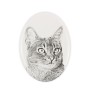 Abyssin - une plaque commémorative avec une photo de chat, une plaque funéraire avec une impression, une plaque ovale personnalisée de la marque Art-Dog